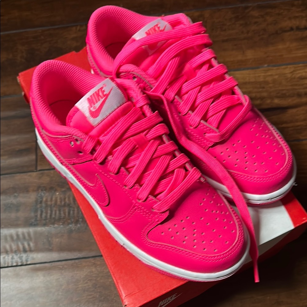 Nike Pink Low-Top Sneakers with White Sole